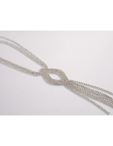 NASZYJNIK WIECZOROWY DŁUGI WISIOR KRAWATKA  Z...