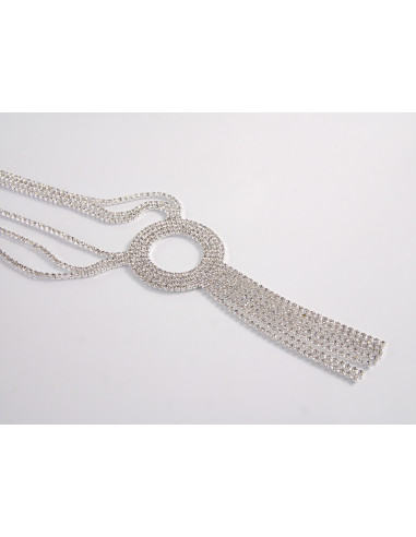 NASZYJNIK WIECZOROWY DŁUGI WISIOR KRAWATKA  Z...