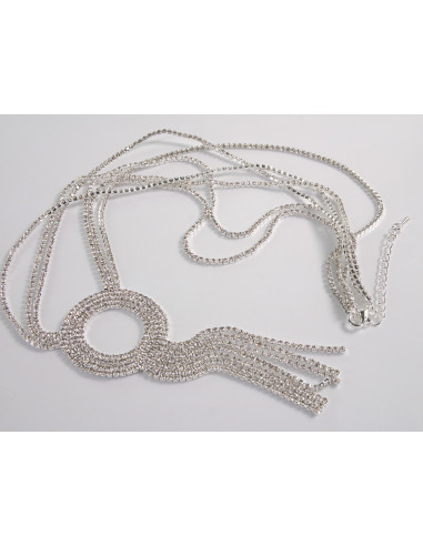 NASZYJNIK WIECZOROWY DŁUGI WISIOR KRAWATKA  Z...