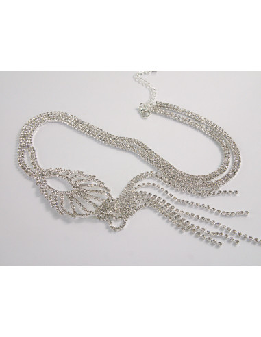 NASZYJNIK WIECZOROWY DŁUGI WISIOR KRAWATKA  Z...