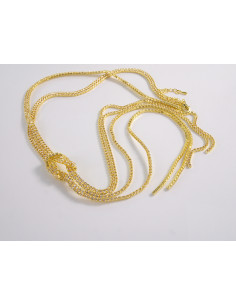 NASZYJNIK WIECZOROWY DŁUGI WĘZEŁ KRAWATKA  Z CYRKONIAMI... 2