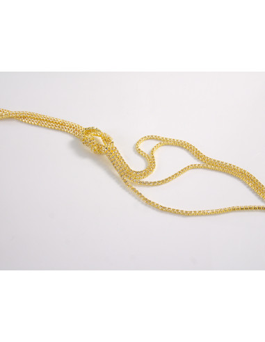 NASZYJNIK WIECZOROWY DŁUGI WĘZEŁ KRAWATKA  Z...