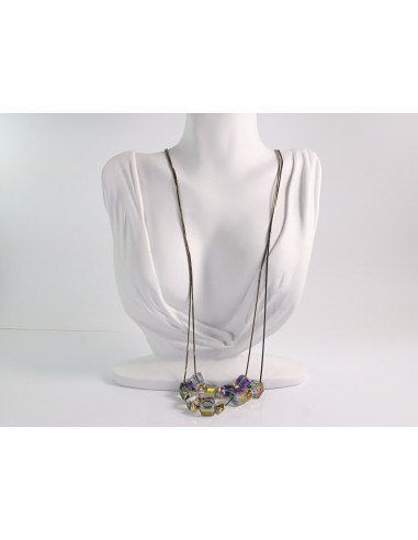 NASZYJNIK WIECZOROWY PODWÓJNY DŁUGI  Z...