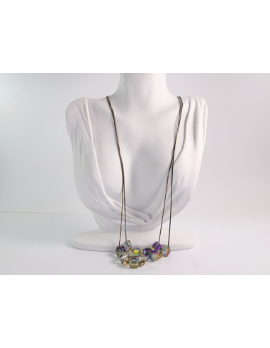 NASZYJNIK WIECZOROWY PODWÓJNY DŁUGI  Z...