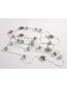 NASZYJNIK WIECZOROWY PODWÓJNY DŁUGI  Z KORALIKAMI Lolita... 2