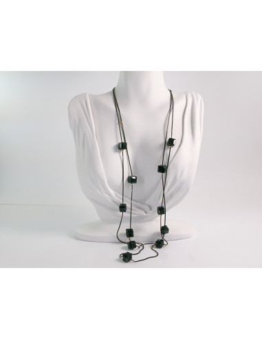 NASZYJNIK WIECZOROWY PODWÓJNY DŁUGI  Z...