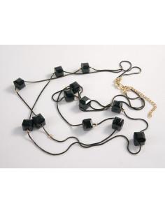 NASZYJNIK WIECZOROWY PODWÓJNY DŁUGI  Z KORALIKAMI Lolita... 2