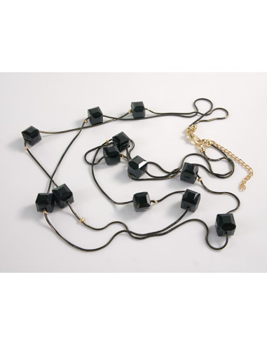 NASZYJNIK WIECZOROWY PODWÓJNY DŁUGI  Z...