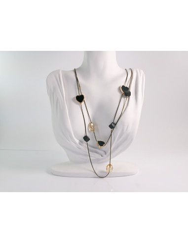 NASZYJNIK WIECZOROWY PODWÓJNY DŁUGI  Z...