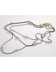 NASZYJNIK WIECZOROWY POTRÓJNY   Z KORALIKAMI Lolita... 2