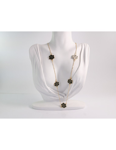 NASZYJNIK WIECZOROWY z RÓŻYCZKAMI RÓŻE  Lolita...