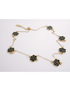 NASZYJNIK WIECZOROWY z RÓŻYCZKAMI RÓŻE  Lolita Akcesoria 2