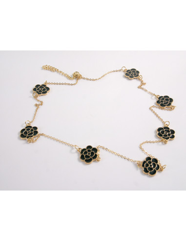 NASZYJNIK WIECZOROWY z RÓŻYCZKAMI RÓŻE  Lolita...