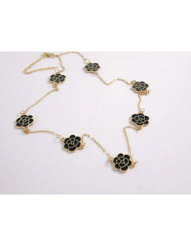 NASZYJNIK WIECZOROWY z RÓŻYCZKAMI RÓŻE  Lolita...