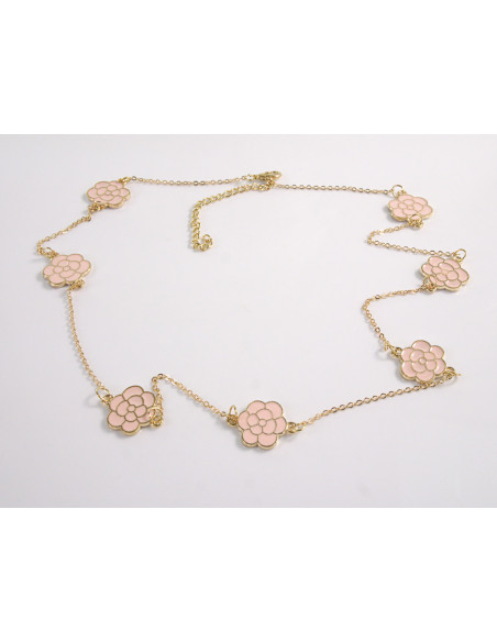 NASZYJNIK WIECZOROWY z RÓŻYCZKAMI RÓŻE  Lolita Akcesoria