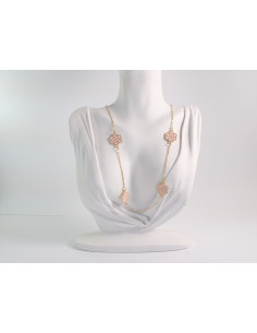 NASZYJNIK WIECZOROWY z RÓŻYCZKAMI RÓŻE  Lolita Akcesoria 2