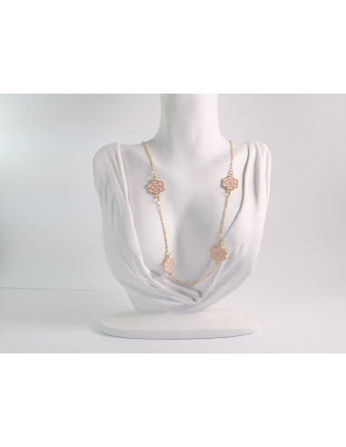 NASZYJNIK WIECZOROWY z RÓŻYCZKAMI RÓŻE  Lolita...