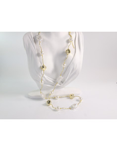 NASZYJNIK WIECZOROWY DŁUGI z PERŁAMI  PERŁY Lolita Akcesoria 2
