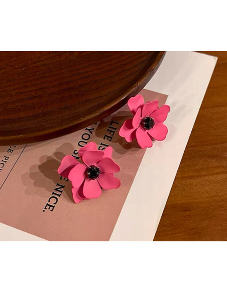 Kolczyki KWIATY KWIATKI BOHO Lolita Accessories srebrny sztyft 925