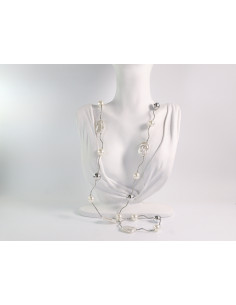 NASZYJNIK WIECZOROWY DŁUGI z PERŁAMI  PERŁY Lolita Akcesoria 2