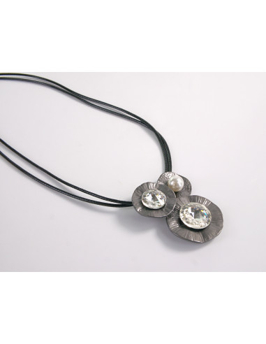 NASZYJNIK WIECZOROWY POD SZYJĘ MEDALION WISIOR...