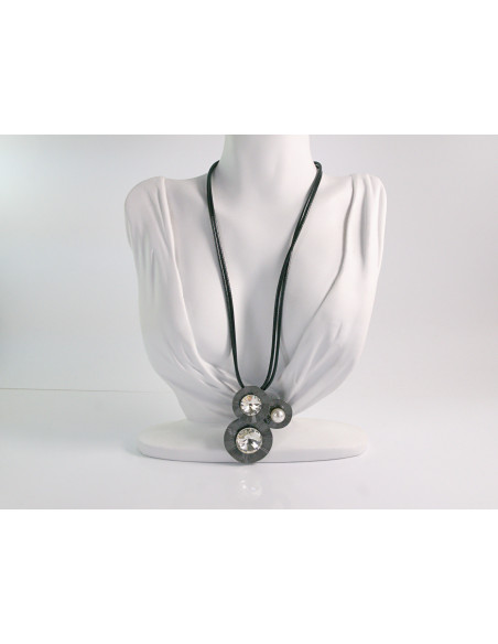 NASZYJNIK WIECZOROWY POD SZYJĘ MEDALION WISIOR Lolita Akcesoria