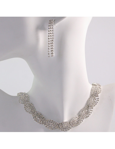 NASZYJNIK KOLIA WIECZOROWY POD SZYJĘ CYRKONIE...