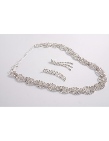 NASZYJNIK KOLIA WIECZOROWY POD SZYJĘ CYRKONIE...