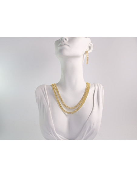 NASZYJNIK KOLIA WIECZOROWY POD SZYJĘ CYRKONIE  Lolita Akcesoria ZŁOTY