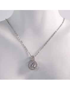 NASZYJNIK SREBRNY OKRĄG CRYSTAL KOŁO STAL CHIRURGICZNA... 2