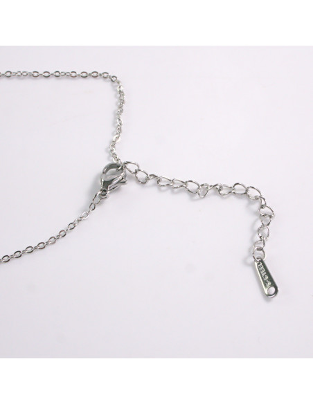 NASZYJNIK SREBRNY ŁEZKA CRYSTAL KROPLA STAL CHIRURGICZNA LOLITA AKCESORIA