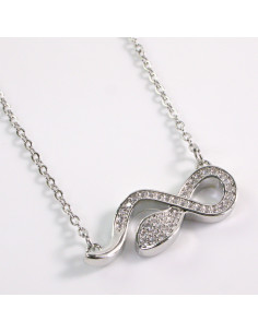 NASZYJNIK SREBRNY WĄŻ NIESKOŃCZONOŚĆ STAL CHIRURGICZNA...