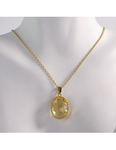 NASZYJNIK ZŁOTY OWAL ŻÓŁTY STAL CHIRURGICZNA LOLITA... 2