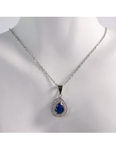 NASZYJNIK SREBRNY ŁEZKA CHABROWY KROPLA STAL CHIRURGICZNA... 2