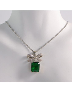 NASZYJNIK SREBRNY KOKARDA ZIELONY STAL CHIRURGICZNA... 2