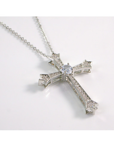 NASZYJNIK SREBRNY KRZYŻ STAL CHIRURGICZNA...
