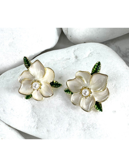 Kolczyki WIECZOROWE KWIATY KWIATKI Lolita Accessories srebrny sztyft 925