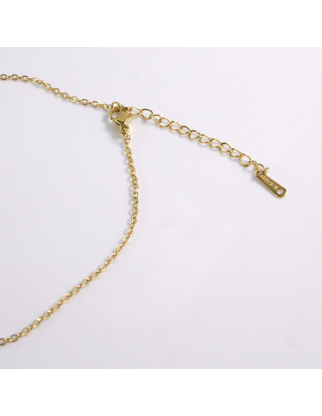 NASZYJNIK ZŁOTY ŁEZKA CRYSTAL KROPLA STAL CHIRURGICZNA LOLITA AKCESORIA