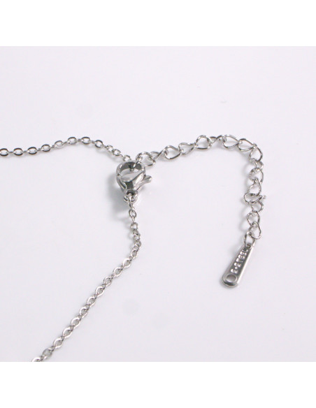 NASZYJNIK SREBRNY ŁEZKA CRYSTAL KROPLA STAL CHIRURGICZNA LOLITA AKCESORIA