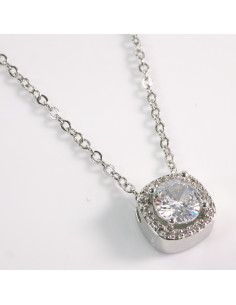 NASZYJNIK SREBRNY KRYSZTAŁ CRYSTAL STAL CHIRURGICZNA...