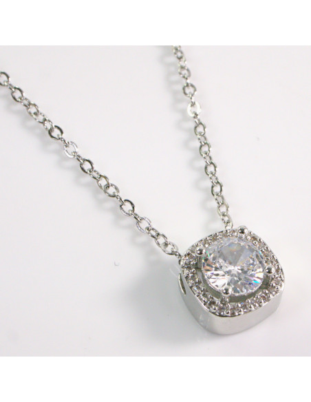 NASZYJNIK SREBRNY KRYSZTAŁ CRYSTAL STAL CHIRURGICZNA LOLITA AKCESORIA