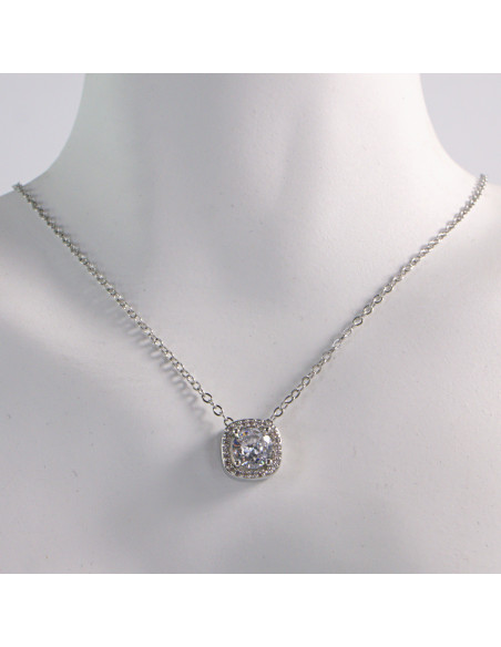 NASZYJNIK SREBRNY KRYSZTAŁ CRYSTAL STAL CHIRURGICZNA LOLITA AKCESORIA