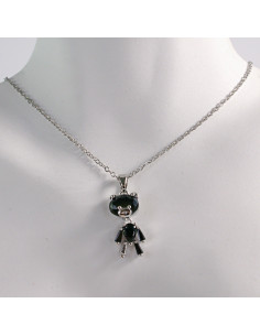 NASZYJNIK SREBRNY MIŚ CZARNY STAL CHIRURGICZNA LOLITA... 2