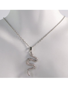 NASZYJNIK SREBRNY WĄŻ STAL CHIRURGICZNA LOLITA AKCESORIA 2