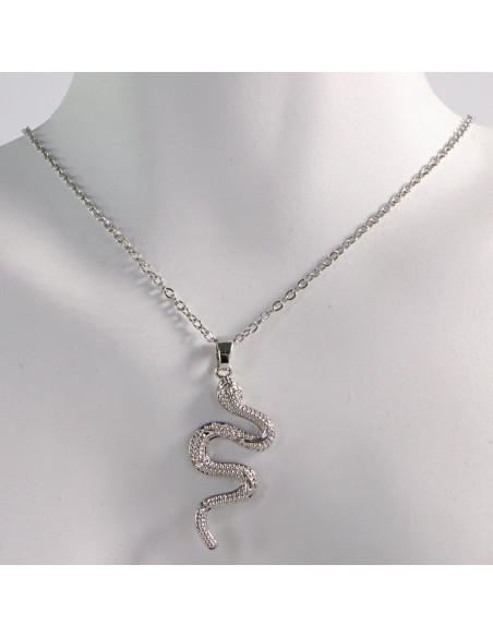 NASZYJNIK SREBRNY WĄŻ STAL CHIRURGICZNA LOLITA AKCESORIA