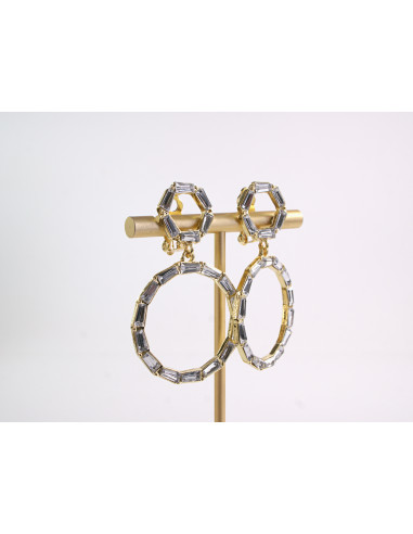 KLIPSY DO USZU WIECZOROWE WISZĄCE CRYSTAL...