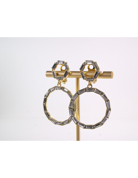 KLIPSY DO USZU WIECZOROWE WISZĄCE CRYSTAL LOLITA AKCESORIA