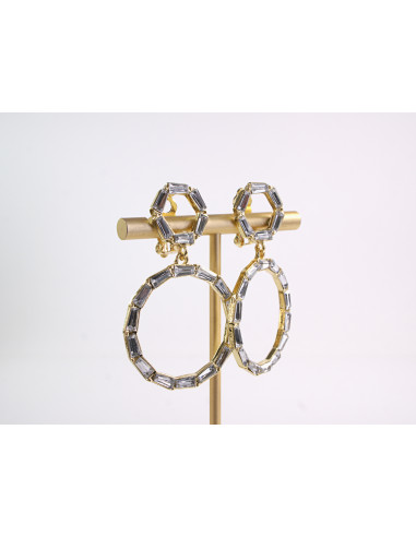 KLIPSY DO USZU WIECZOROWE WISZĄCE CRYSTAL...