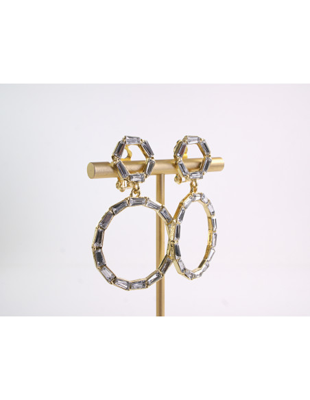 KLIPSY DO USZU WIECZOROWE WISZĄCE CRYSTAL LOLITA AKCESORIA