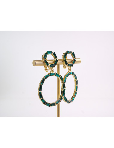 KLIPSY DO USZU WIECZOROWE WISZĄCE CRYSTAL...